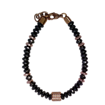 CEM ST9-064B 4-202755-001 Damen Armband Edelstahl Armband Hämatit Rose 18+2cm